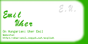 emil uher business card